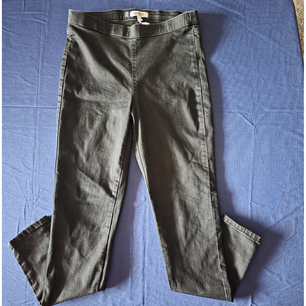 Jennifer Lopez Womens High Rise Pull On Jeggings Black Skinny Denim Pants Size 8